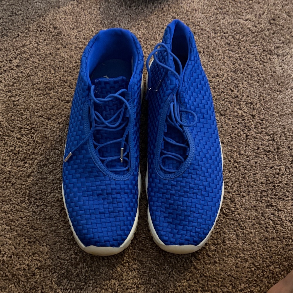 Jordan Men's Royal Blue Woven Athletic Sneakers